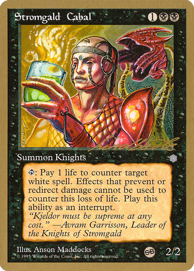 Stromgald Cabal (Leon Lindback) (SB) [Pro Tour Collector Set] | Good Games Morley