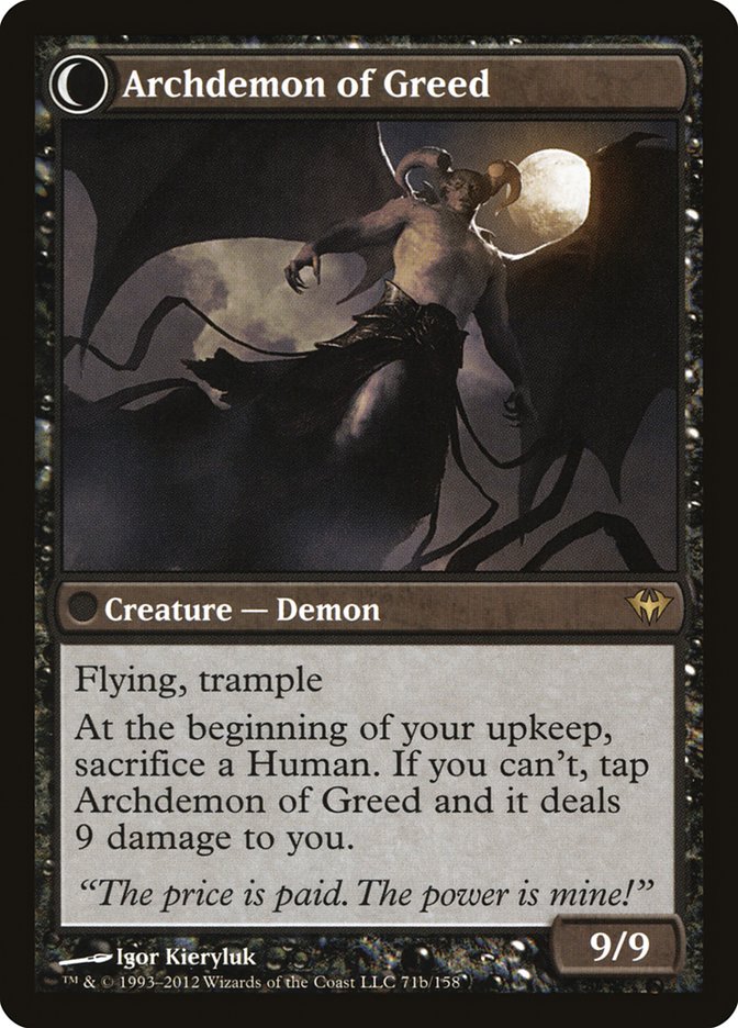 Ravenous Demon // Archdemon of Greed [Dark Ascension] | Good Games Morley