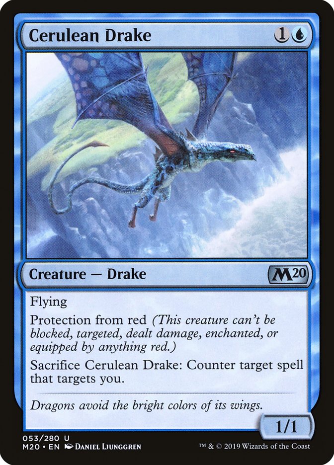 Cerulean Drake [Core Set 2020] | Good Games Morley