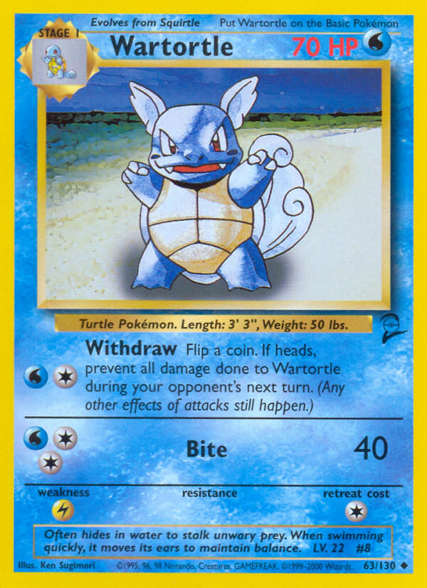 Wartortle (63/130) [Base Set 2] | Good Games Morley