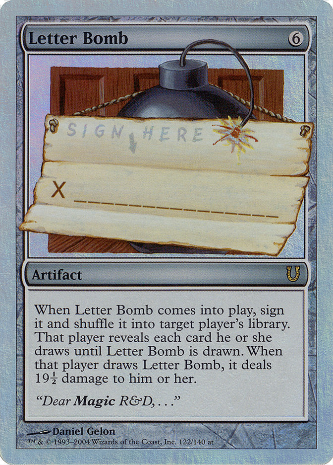 Letter Bomb (Alternate Foil) [Unhinged] | Good Games Morley