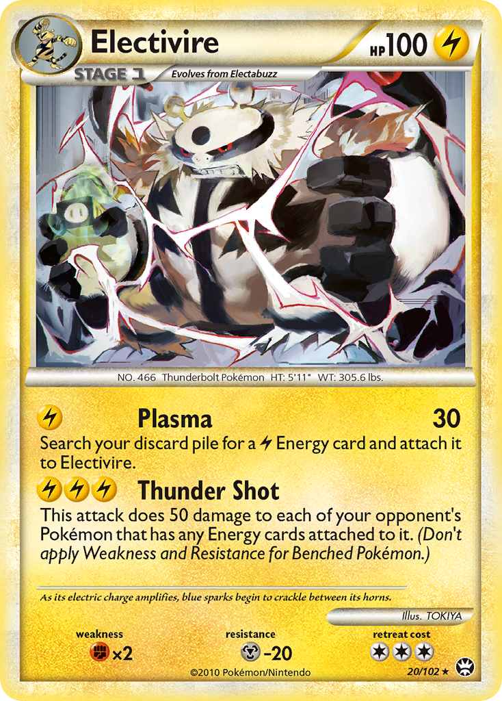 Electivire (20/102) [HeartGold & SoulSilver: Triumphant] | Good Games Morley