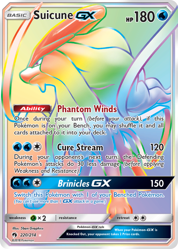 Suicune GX (220/214) [Sun & Moon: Lost Thunder] | Good Games Morley