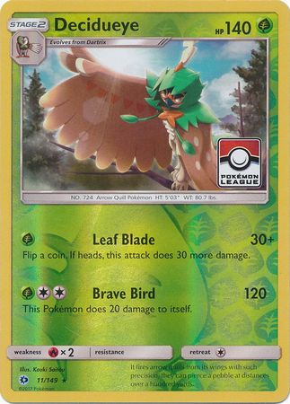 Decidueye (11/149) (League Promo) [Sun & Moon: Base Set] | Good Games Morley