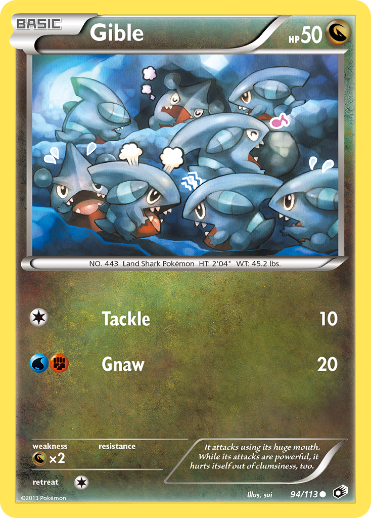Gible (94/113) [Black & White: Legendary Treasures] | Good Games Morley