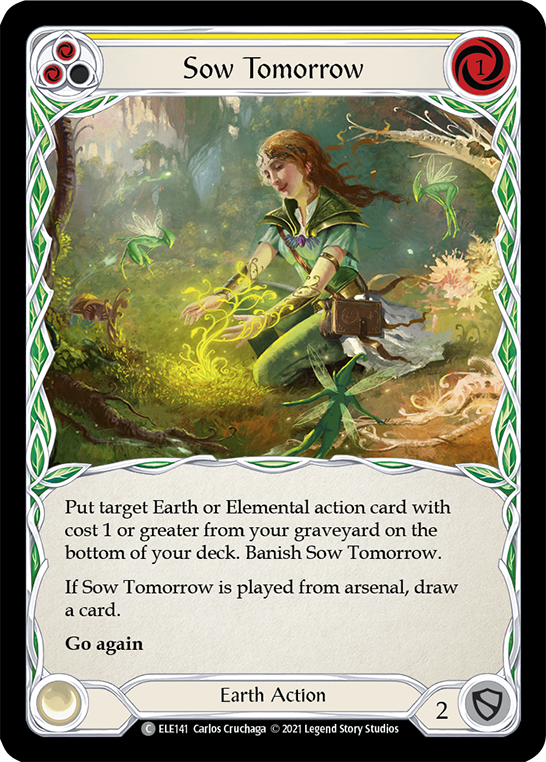 Sow Tomorrow (Yellow) [ELE141] (Tales of Aria)  1st Edition Rainbow Foil | Good Games Morley