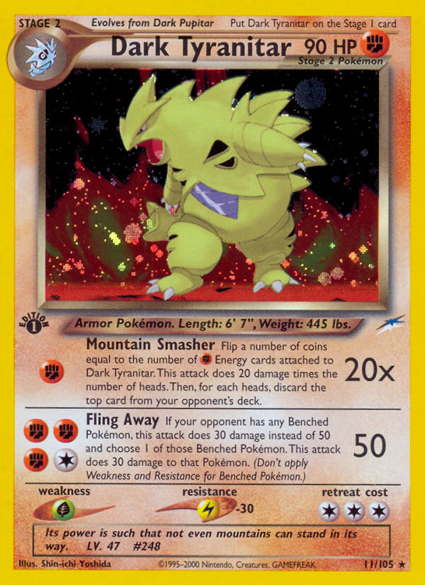 Dark Tyranitar (11/105) [Neo Destiny 1st Edition] | Good Games Morley