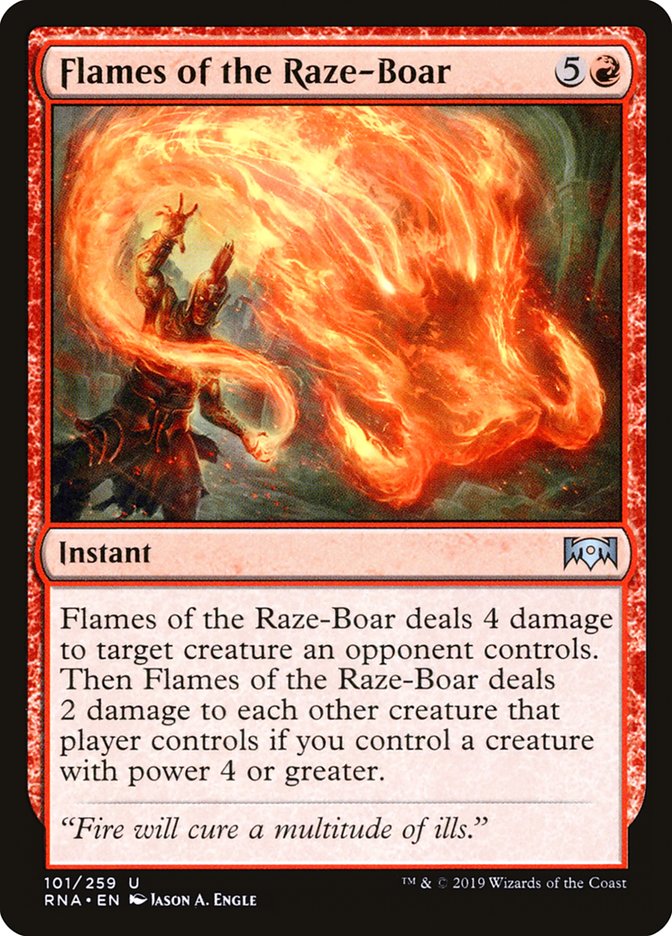 Flames of the Raze-Boar [Ravnica Allegiance] | Good Games Morley