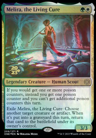 Melira, the Living Cure [Phyrexia: All Will Be One Prerelease Promos] | Good Games Morley
