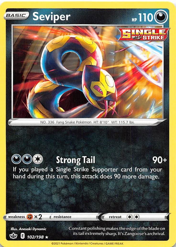 Seviper (102/198) [Sword & Shield: Chilling Reign] | Good Games Morley