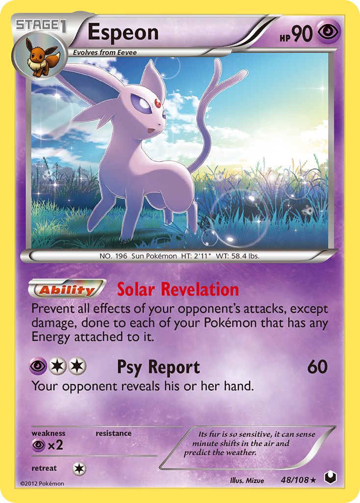 Espeon (48/108) [Black & White: Dark Explorers] | Good Games Morley