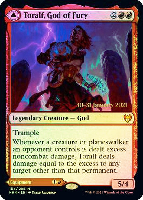 Toralf, God of Fury // Toralf's Hammer [Kaldheim Prerelease Promos] | Good Games Morley