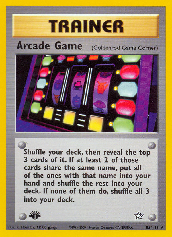Arcade Game (83/111) [Neo Genesis 1st Edition] | Good Games Morley