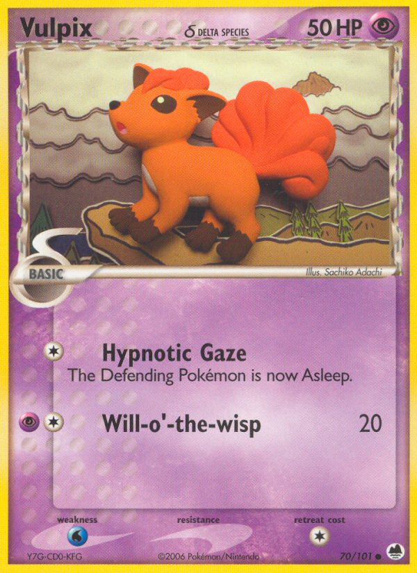 Vulpix (70/101) (Delta Species) [EX: Dragon Frontiers] | Good Games Morley