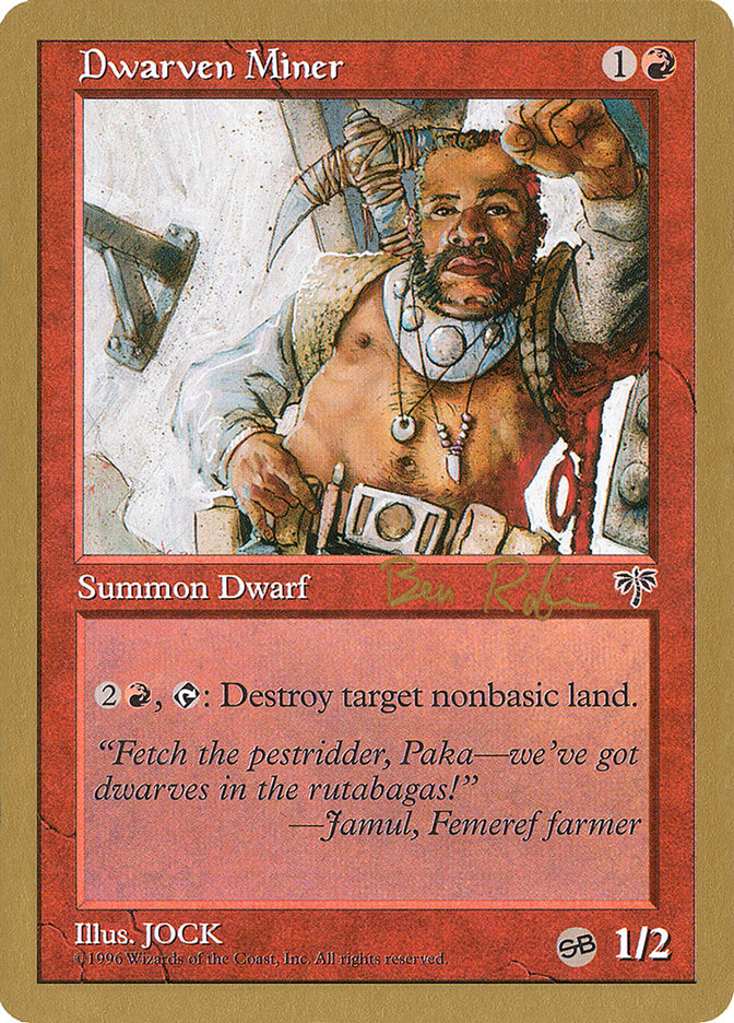 Dwarven Miner (Ben Rubin) (SB) [World Championship Decks 1998] | Good Games Morley
