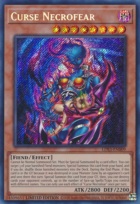 Curse Necrofear [LDS3-EN009] Secret Rare | Good Games Morley