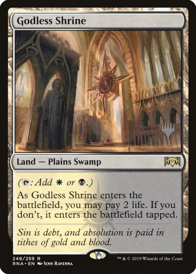 Godless Shrine (Promo Pack) [Ravnica Allegiance Promos] | Good Games Morley