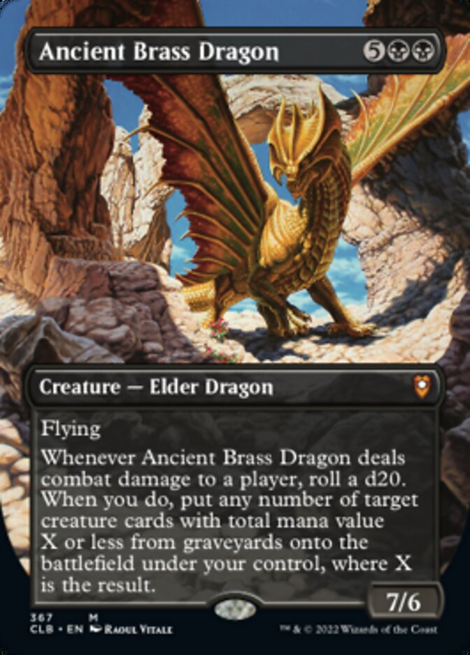 Ancient Brass Dragon (Borderless Alternate Art) [Commander Legends: Battle for Baldur's Gate] | Good Games Morley