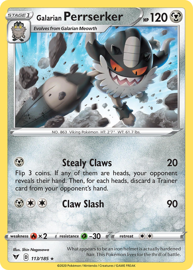 Galarian Perrserker (113/185) [Sword & Shield: Vivid Voltage] | Good Games Morley