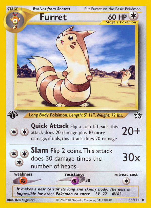 Furret (35/111) [Neo Genesis 1st Edition] | Good Games Morley