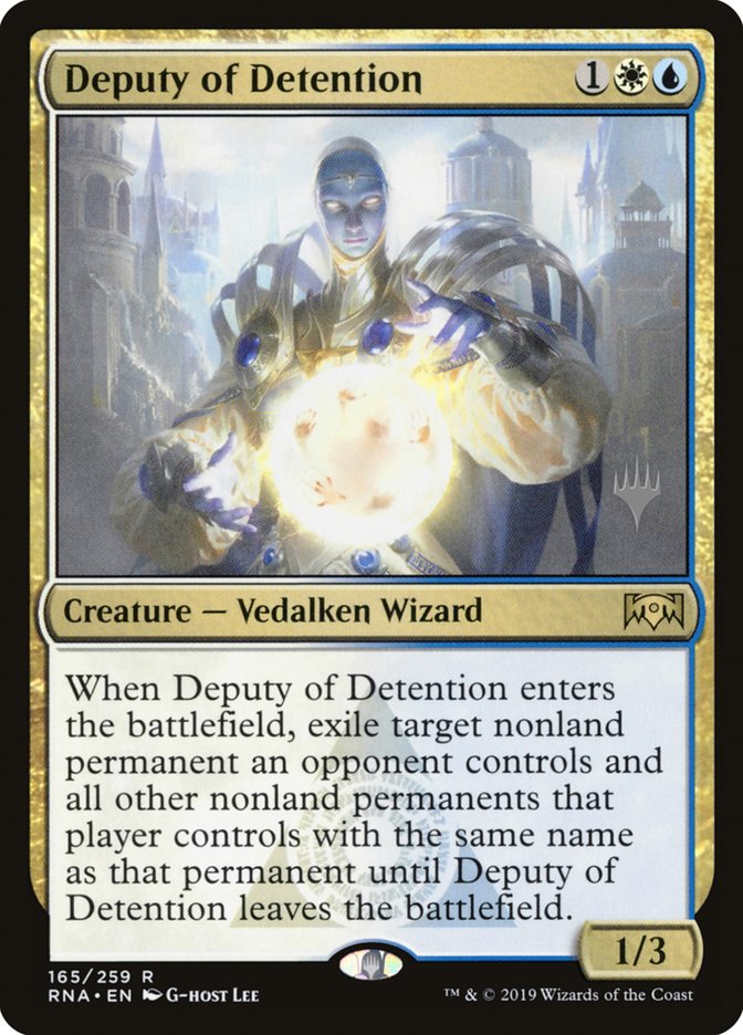 Deputy of Detention (Promo Pack) [Ravnica Allegiance Promos] | Good Games Morley