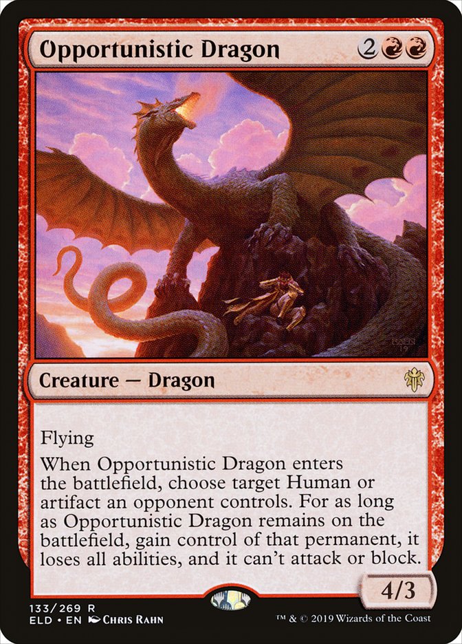 Opportunistic Dragon [Throne of Eldraine] | Good Games Morley