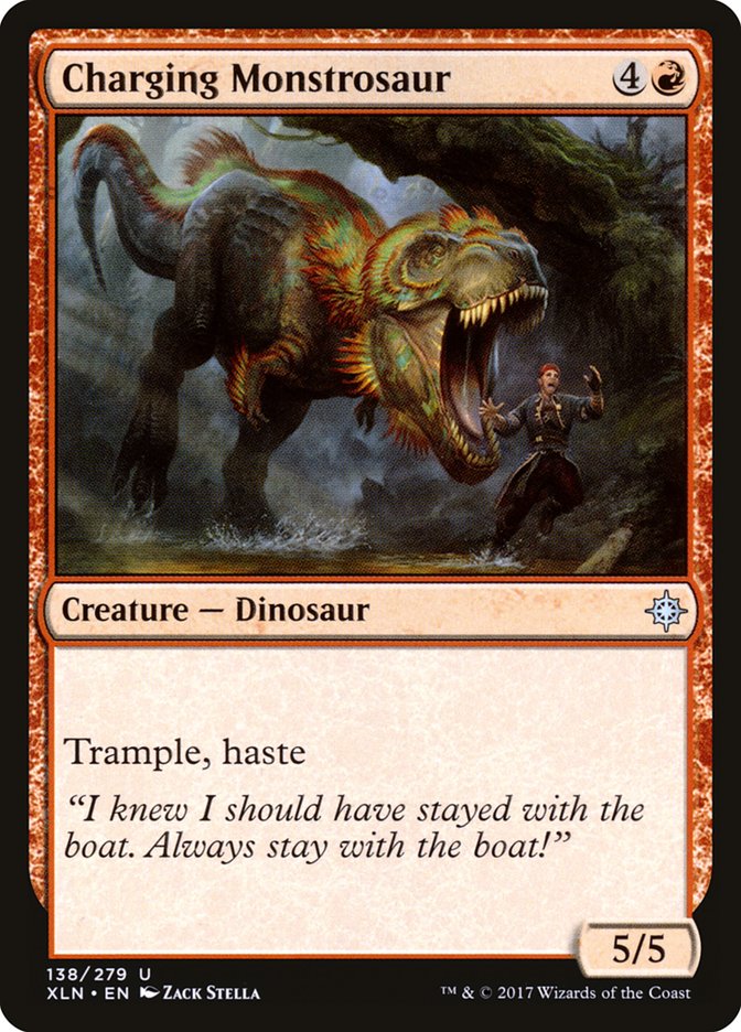 Charging Monstrosaur [Ixalan] | Good Games Morley