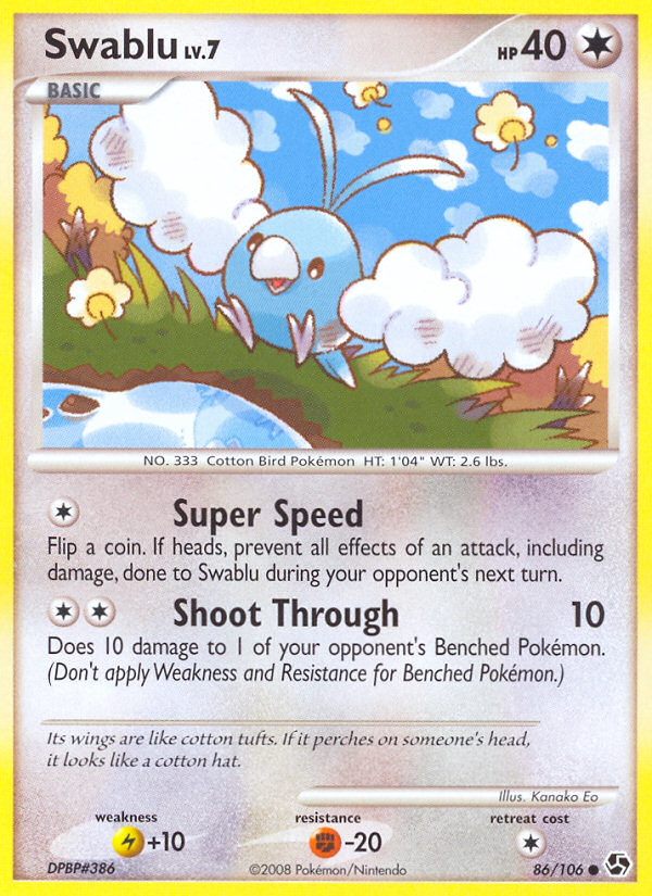 Swablu (86/106) [Diamond & Pearl: Great Encounters] | Good Games Morley