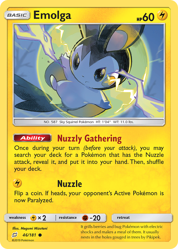 Emolga (46/181) [Sun & Moon: Team Up] | Good Games Morley