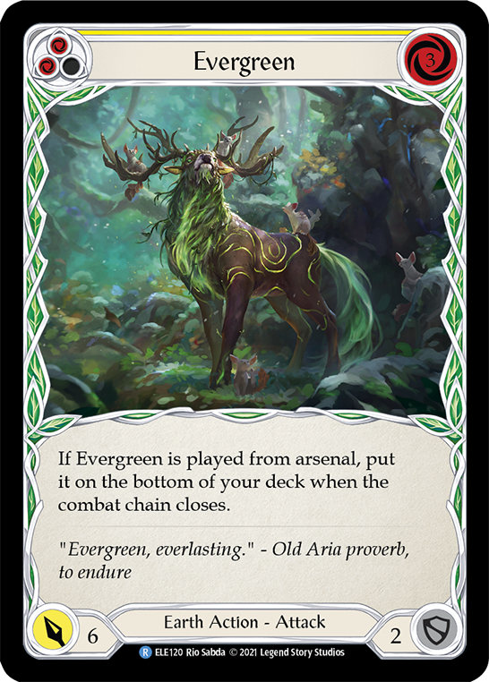 Evergreen (Yellow) [ELE120] (Tales of Aria)  1st Edition Rainbow Foil | Good Games Morley