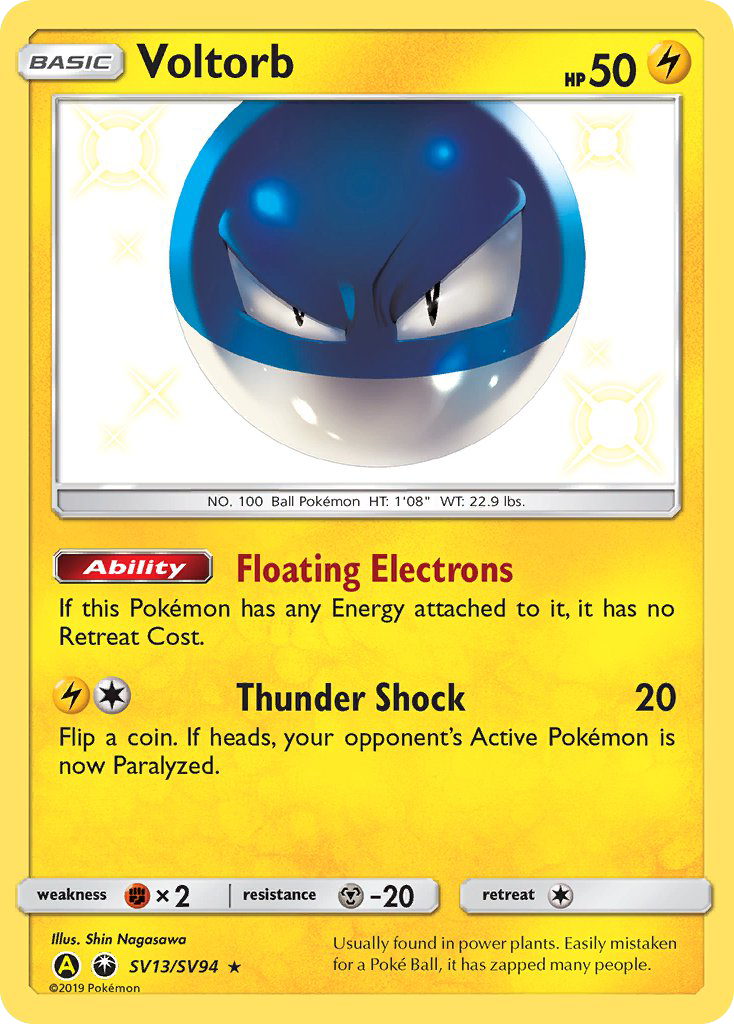 Voltorb (SV13/SV94) [Sun & Moon: Hidden Fates - Shiny Vault] | Good Games Morley