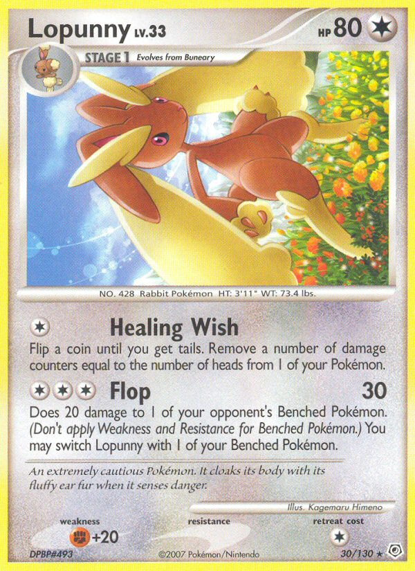 Lopunny (30/130) [Diamond & Pearl: Base Set] | Good Games Morley