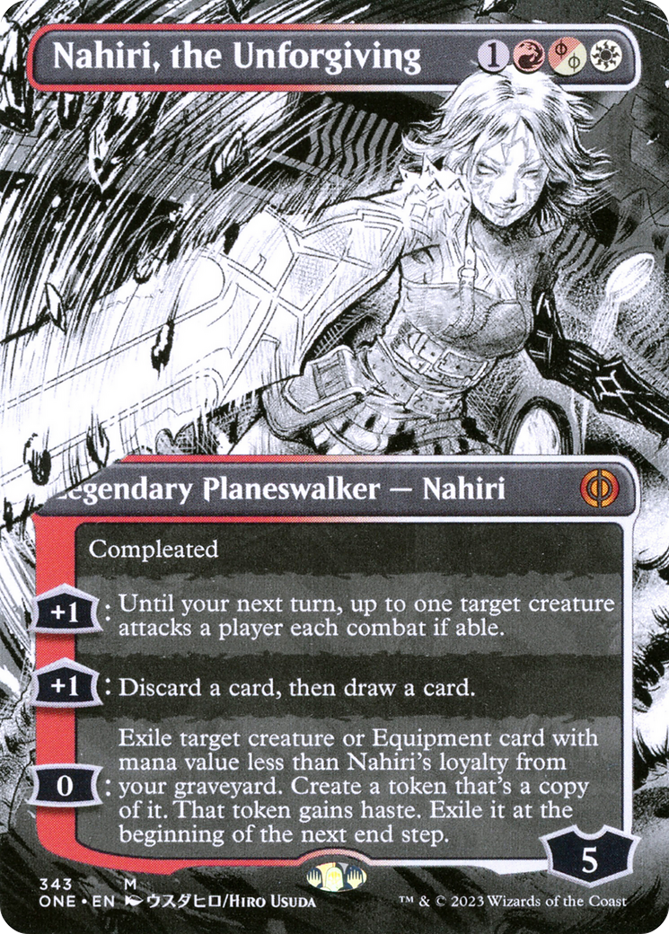 Nahiri, the Unforgiving (Borderless Manga) [Phyrexia: All Will Be One] | Good Games Morley