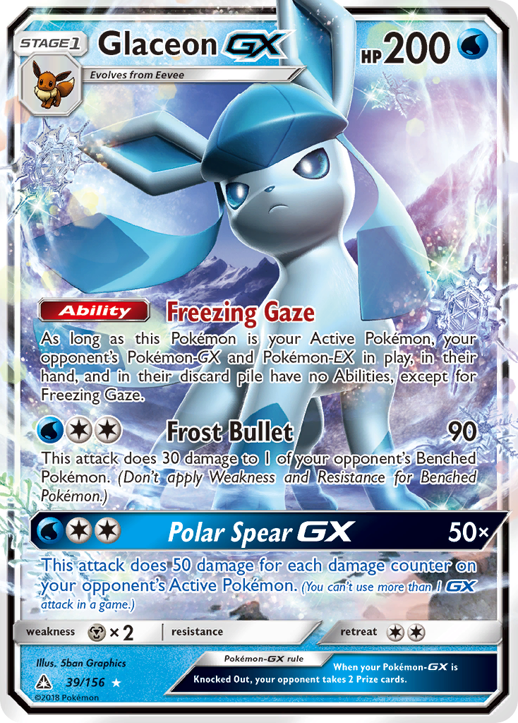 Glaceon GX (39/156) [Sun & Moon: Ultra Prism] | Good Games Morley