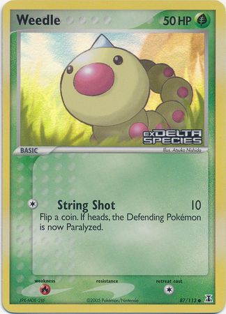 Weedle (87/113) (Stamped) [EX: Delta Species] | Good Games Morley