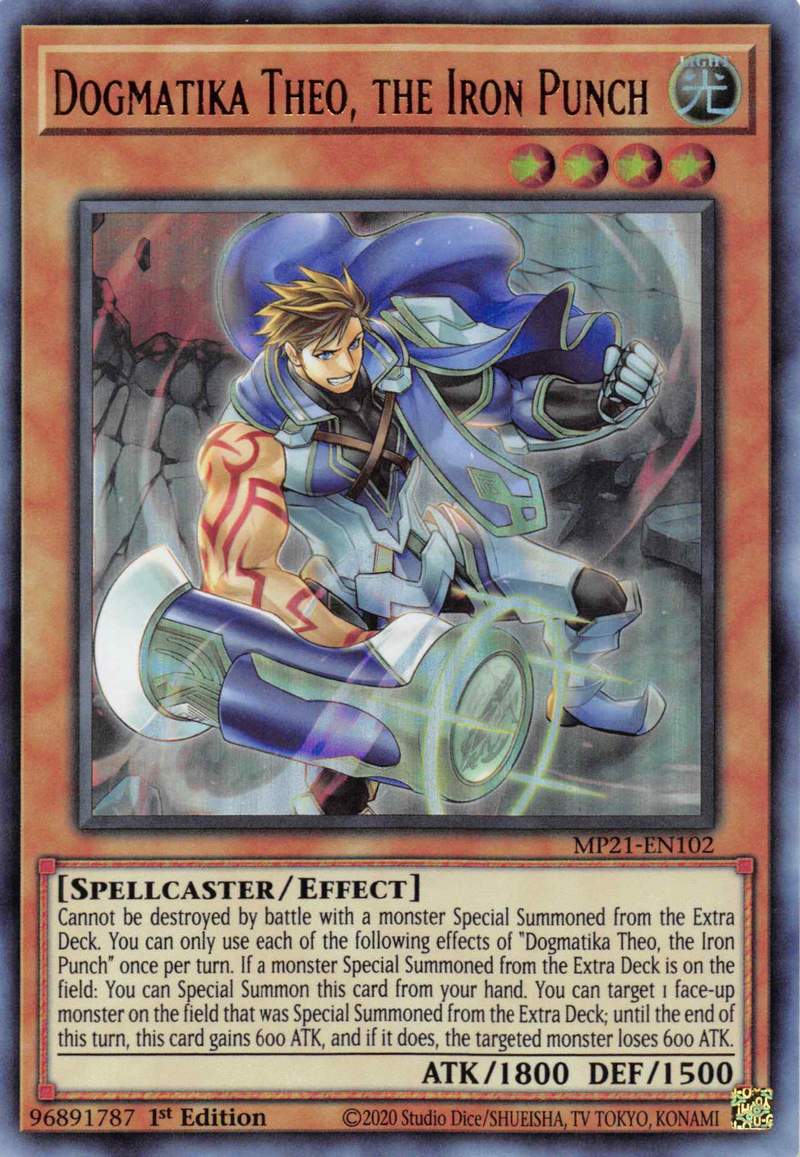 Dogmatika Theo, the Iron Punch [MP21-EN102] Ultra Rare | Good Games Morley