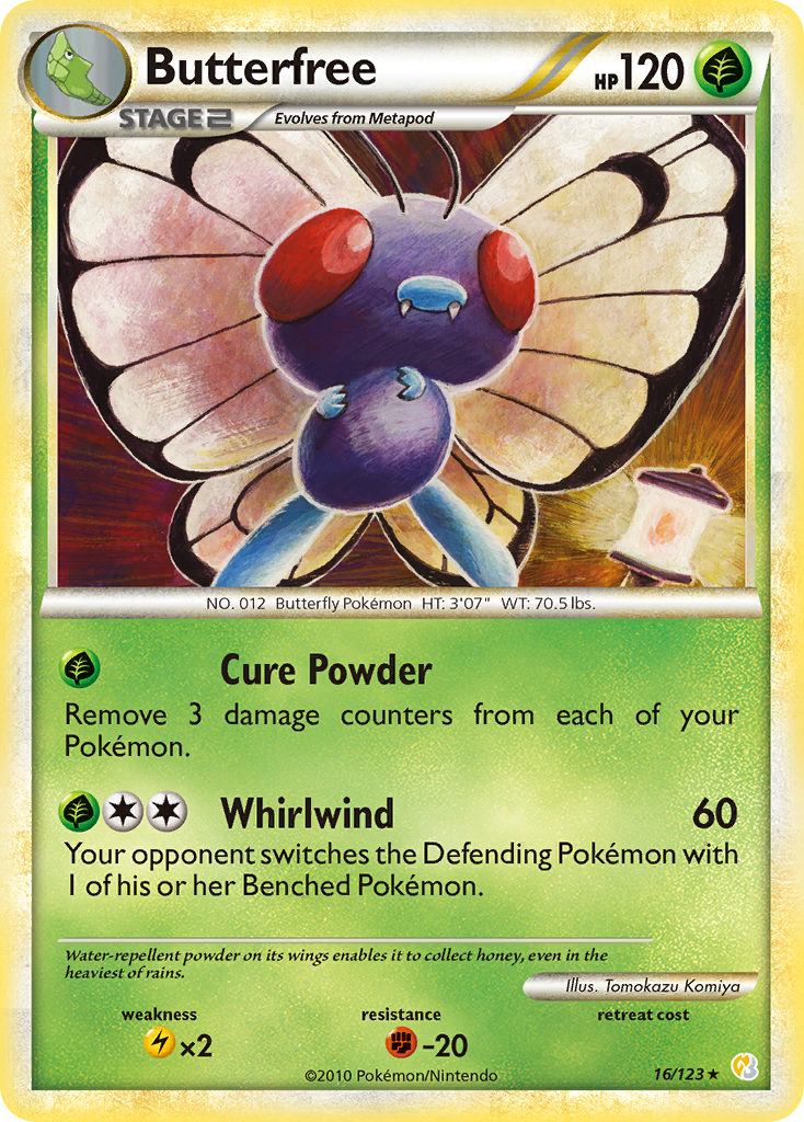 Butterfree (16/123) [HeartGold & SoulSilver: Base Set] | Good Games Morley