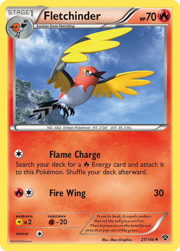 Fletchinder (27/146) [XY: Base Set] | Good Games Morley