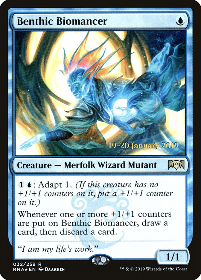 Benthic Biomancer [Ravnica Allegiance Prerelease Promos] | Good Games Morley
