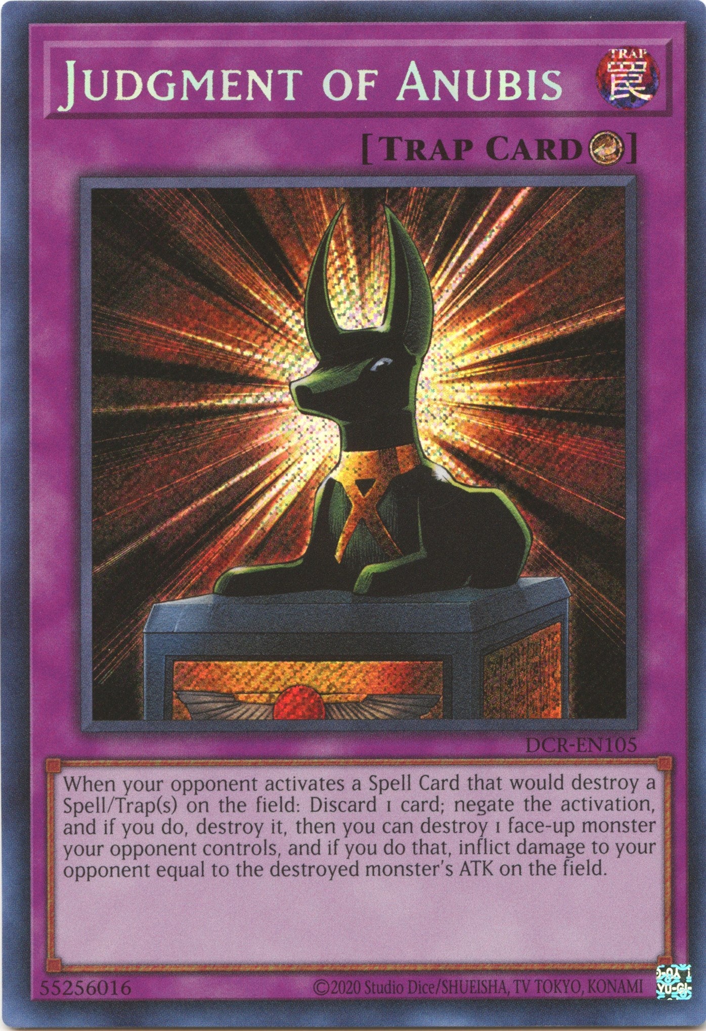Judgment of Anubis (25th Anniversary) [DCR-EN105] Secret Rare | Good Games Morley