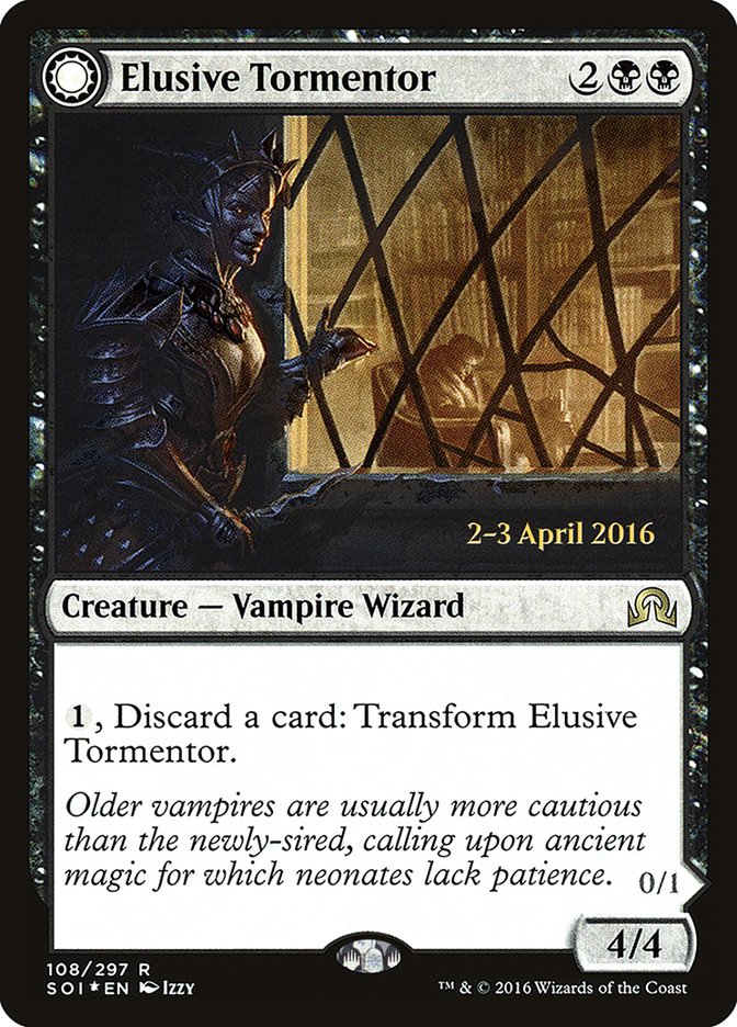 Elusive Tormentor // Insidious Mist [Shadows over Innistrad Prerelease Promos] | Good Games Morley