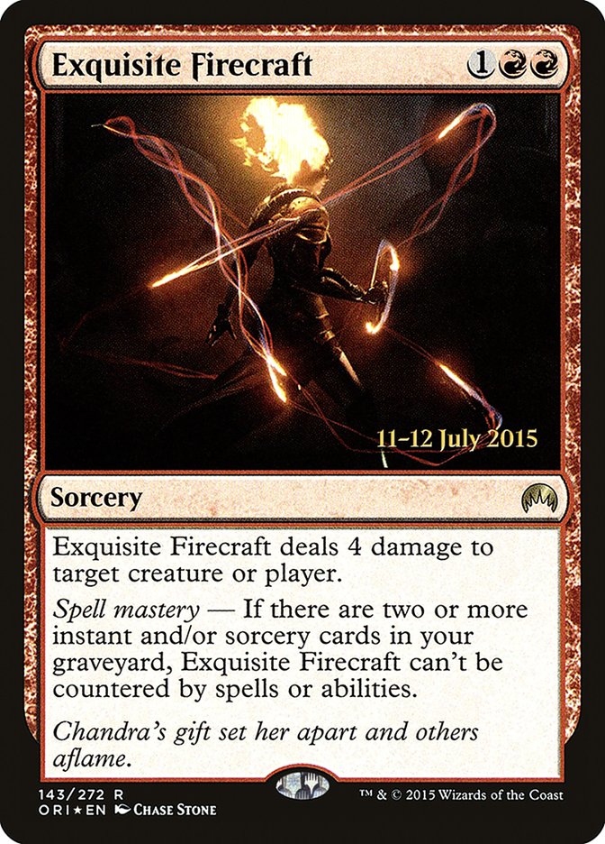 Exquisite Firecraft [Magic Origins Prerelease Promos] | Good Games Morley
