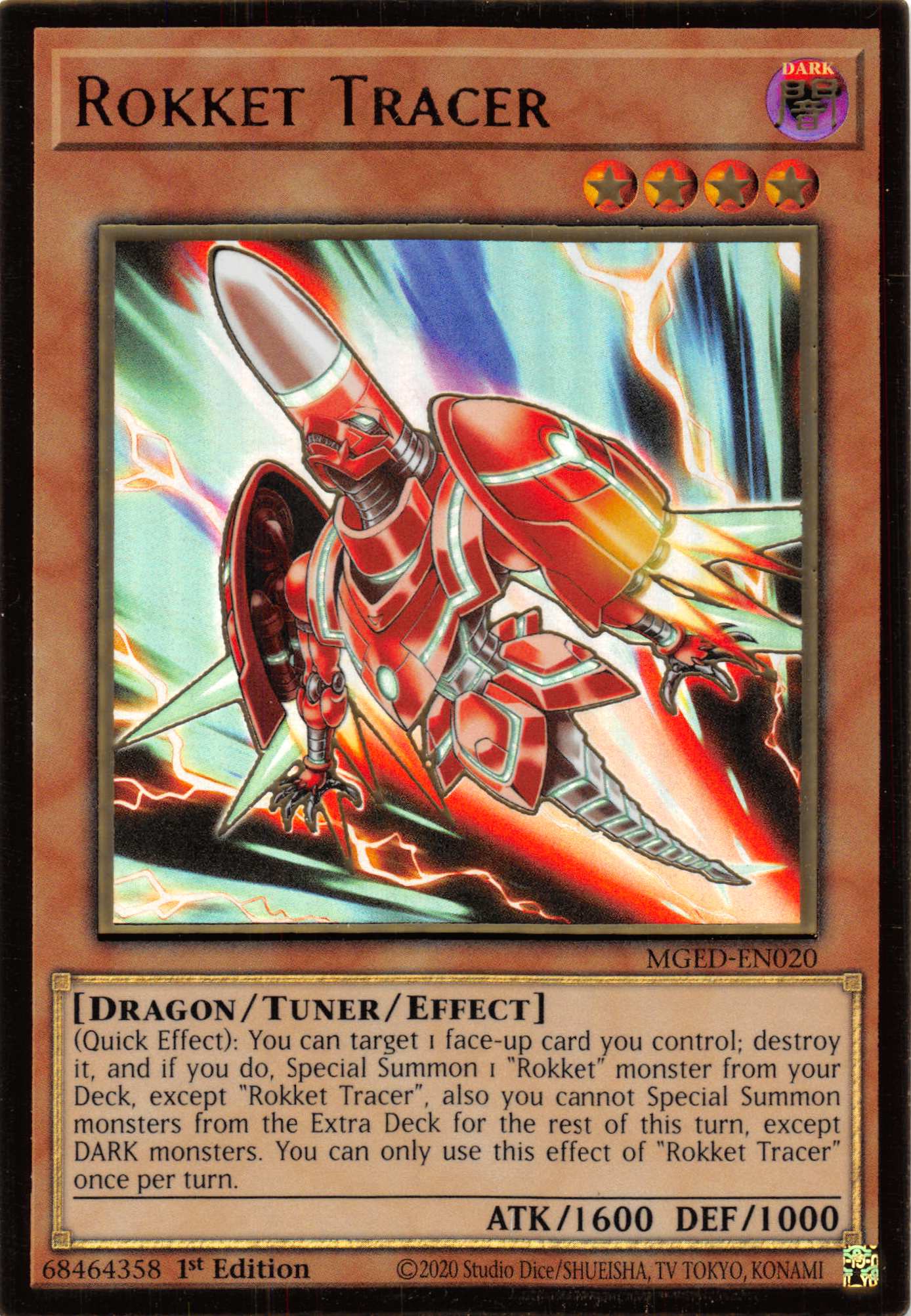 Rokket Tracer [MGED-EN020] Gold Rare | Good Games Morley