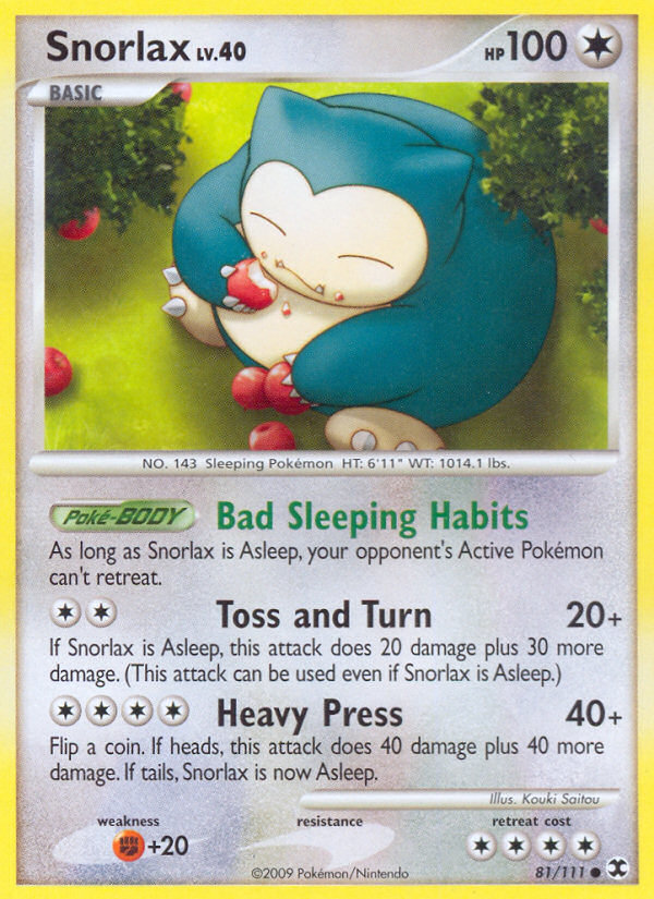 Snorlax (81/111) [Platinum: Rising Rivals] | Good Games Morley
