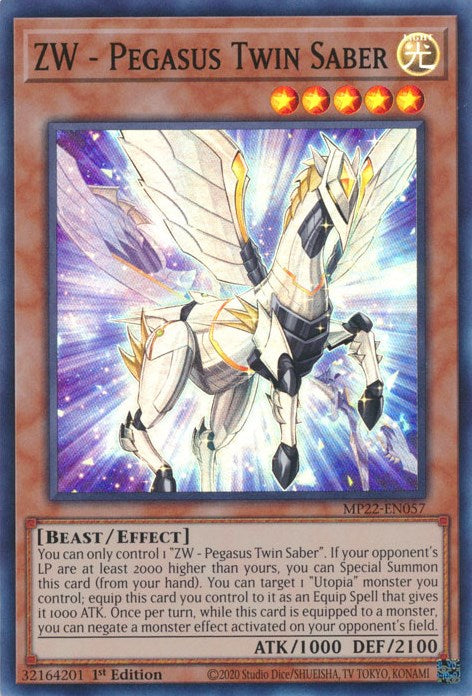 ZW - Pegasus Twin Saber [MP22-EN057] Super Rare | Good Games Morley
