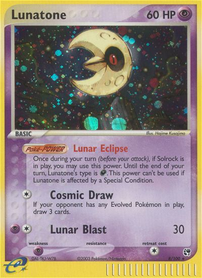 Lunatone (8/100) [EX: Sandstorm] | Good Games Morley