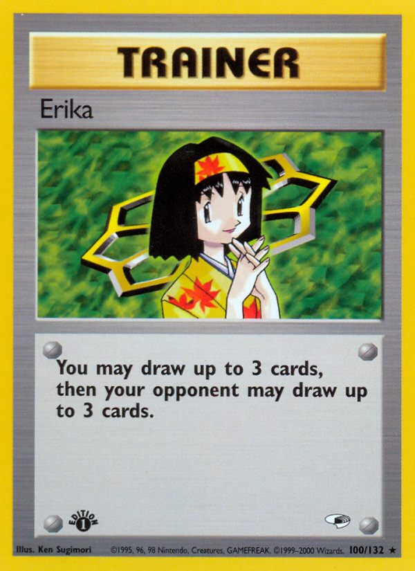 Erika (100/132) [Gym Heroes 1st Edition] | Good Games Morley