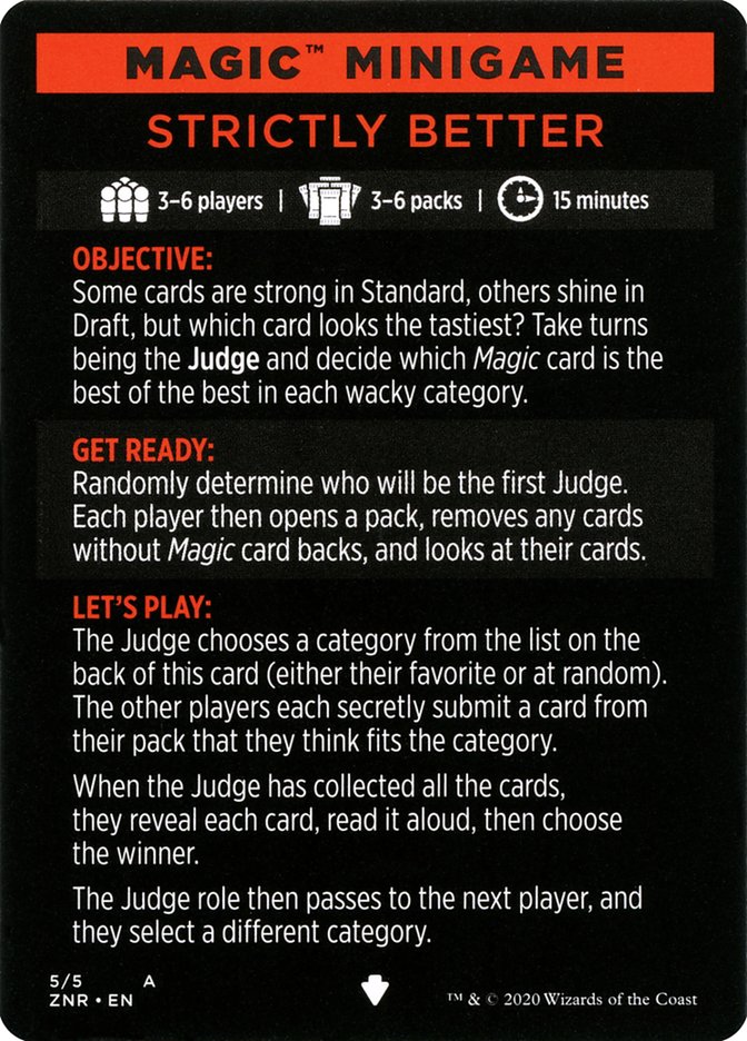 Strictly Better (Magic Minigame) [Zendikar Rising Minigame] | Good Games Morley