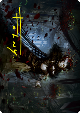 Falkenrath Forebear Art Card (Gold-Stamped Signature) [Innistrad: Crimson Vow Art Series] | Good Games Morley