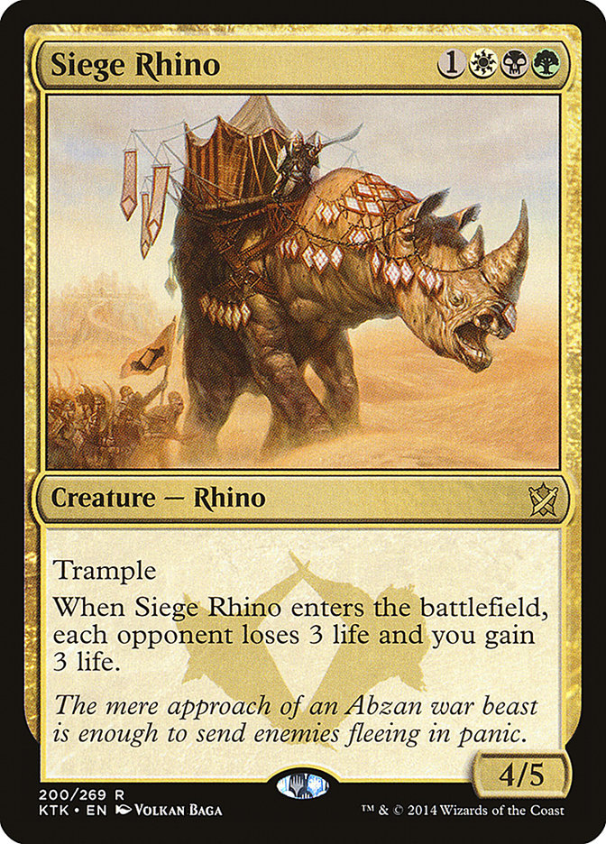 Siege Rhino [Khans of Tarkir] | Good Games Morley